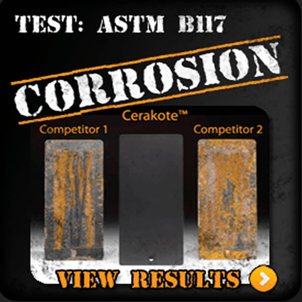 Corrosion examples of Cerakote Competitors